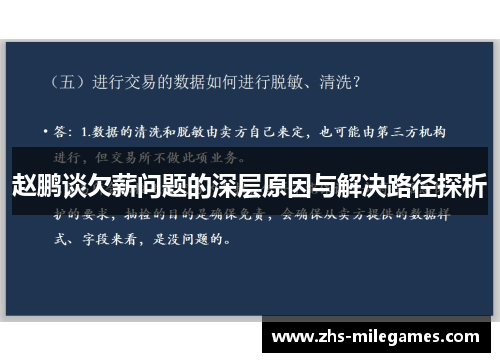 赵鹏谈欠薪问题的深层原因与解决路径探析